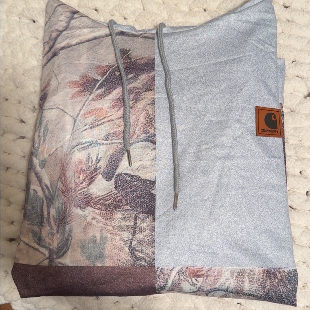 Carhartt Gray and Earthy Tones Hoodie
